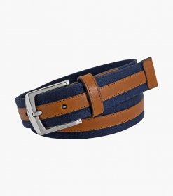 Florsheim Austin Mixed Material Belt - Navy