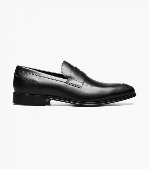 Florsheim Men's Jetson Moc Toe Penny Loafer - Black - Click Image to Close