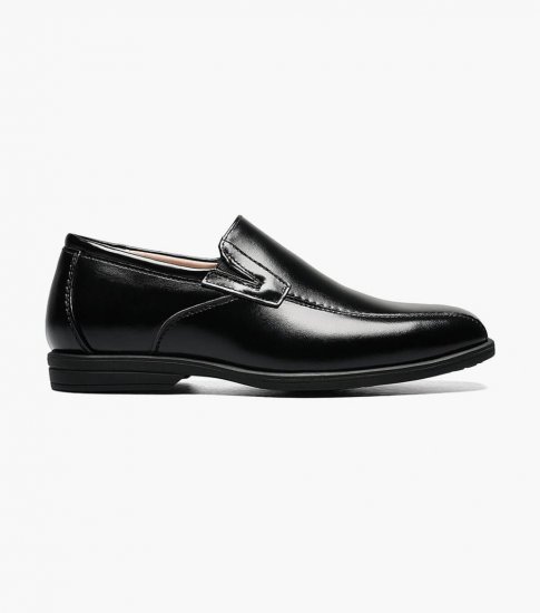 Florsheim Reveal Jr. Boys Bike Toe Slip On - Black - Click Image to Close