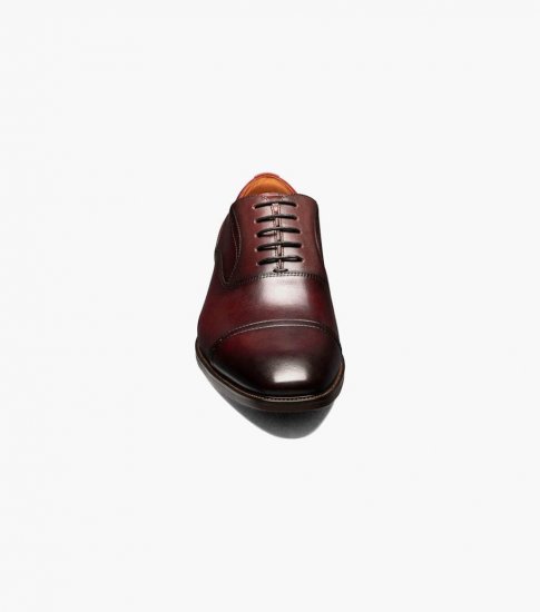 Florsheim Men's Sorrento Cap Toe Oxford - Burgundy - Click Image to Close