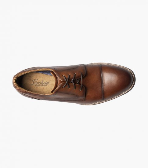 Florsheim Men's Rucci Cap Toe Oxford - Cognac - Click Image to Close