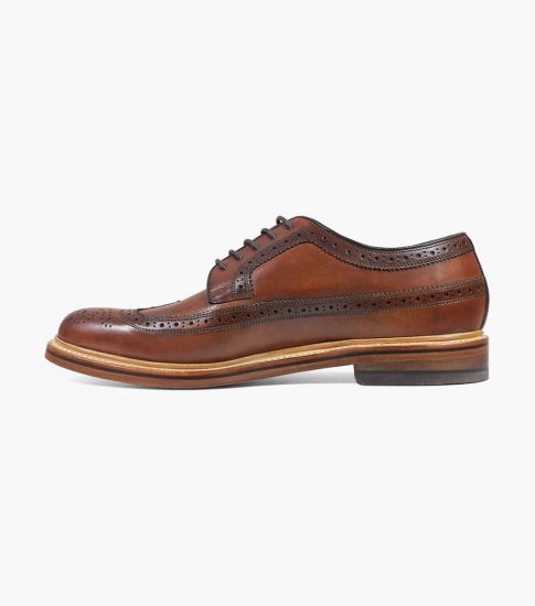 Florsheim Men's Kenmoor II Wingtip Oxford - Cognac - Click Image to Close