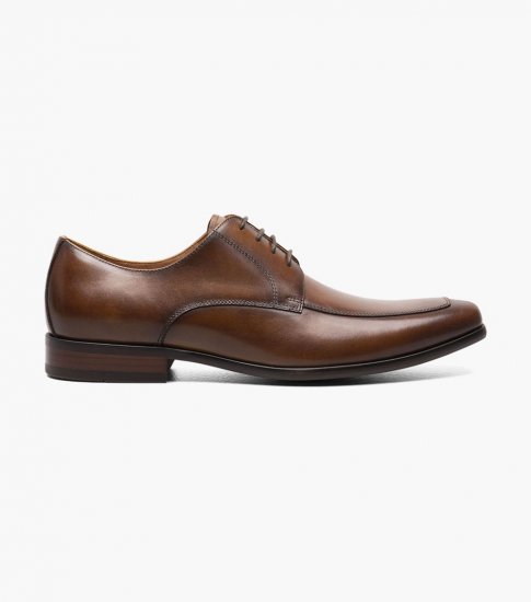 Florsheim Men's Postino Moc Toe Oxford - Cognac - Click Image to Close