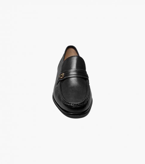 Florsheim Men's Como Moc Toe Bit Loafer - Black - Click Image to Close