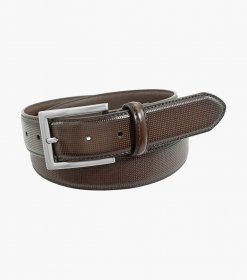 Florsheim Sinclair Perf Leather Belt - Brown