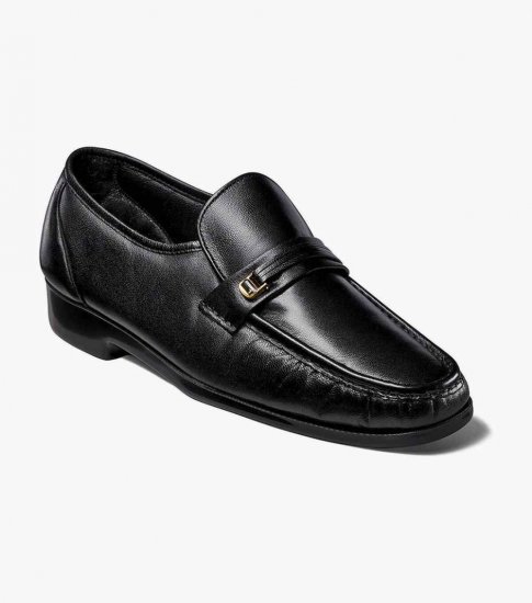 Florsheim Men's Milano Moc Toe Bit Loafer - Black - Click Image to Close