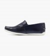 Florsheim Jasper Perf Jr. Boys Moc Toe Venetian Loafer - Navy