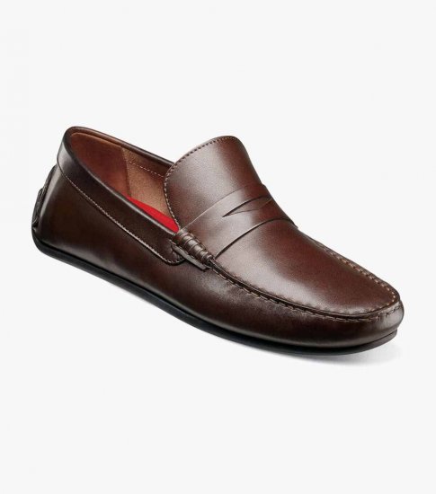 Florsheim Men's Egan Moc Toe Penny Loafer - Brown - Click Image to Close