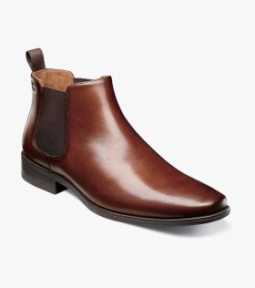 Florsheim Men's Jackson Plain Toe Gore Boot - Cognac