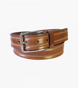 Florsheim Quinn Genuine Leather Belt - Tan