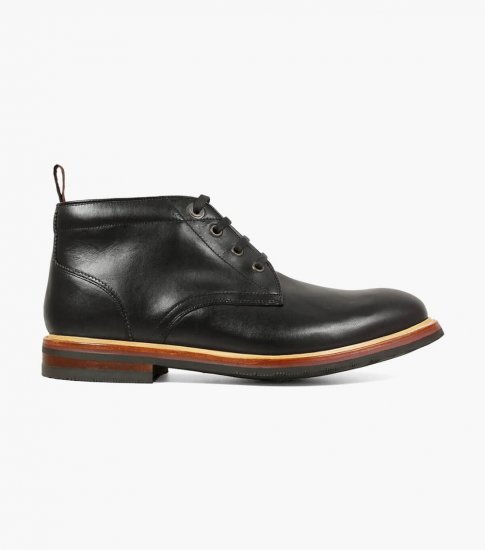 Florsheim Men's Foundry Plain Toe Chukka Boot - Black - Click Image to Close