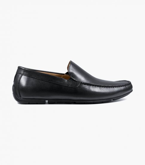 Florsheim Men's Dubino Moc Toe Venetian Slip On - Black - Click Image to Close