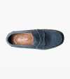 Florsheim Jasper Jr. Boys Moc Toe Penny Driver - Blue Suede