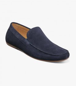 Florsheim Men's Dubino Moc Toe Venetian Slip On - Navy Suede Florsheim Men's Dubino Moc Toe Venetian Slip On - Navy Suede