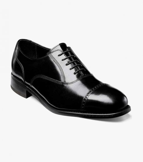 Florsheim Men's Lexington Cap Toe Oxford - Black - Click Image to Close