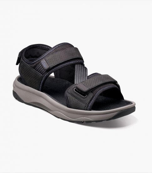 Florsheim Men's Tread Lite River Sandal - Black - Click Image to Close