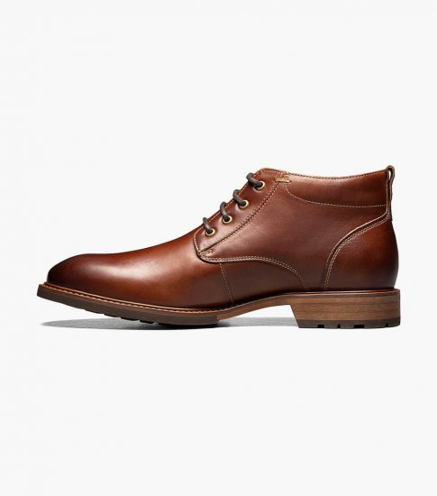 Florsheim Men's Lodge Plain Toe Chukka Boot - Chestnut - Click Image to Close