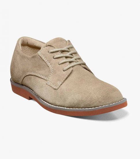 Florsheim Kearny Jr. Boys Plain Toe Oxford - Sand - Click Image to Close