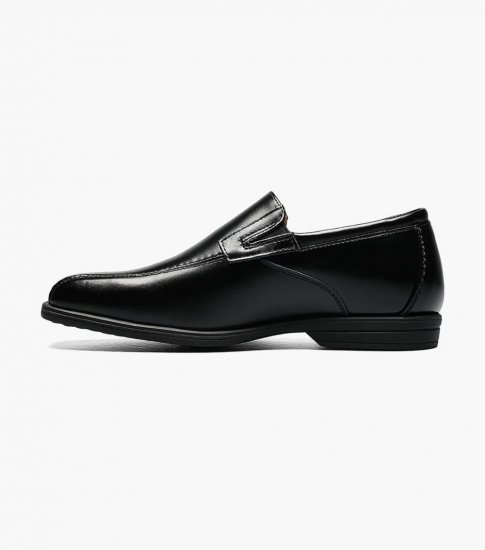 Florsheim Reveal Jr. Boys Bike Toe Slip On - Black - Click Image to Close