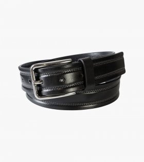 Florsheim Quinn Genuine Leather Belt - Black