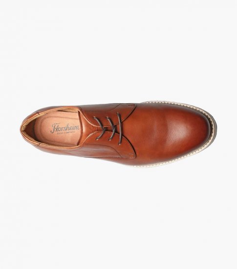 Florsheim Men's Highland Plain Toe Oxford - Cognac - Click Image to Close