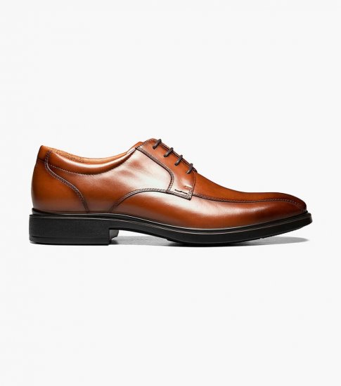 Florsheim Men's Forecast Waterproof Bike Toe Oxford - Cognac - Click Image to Close