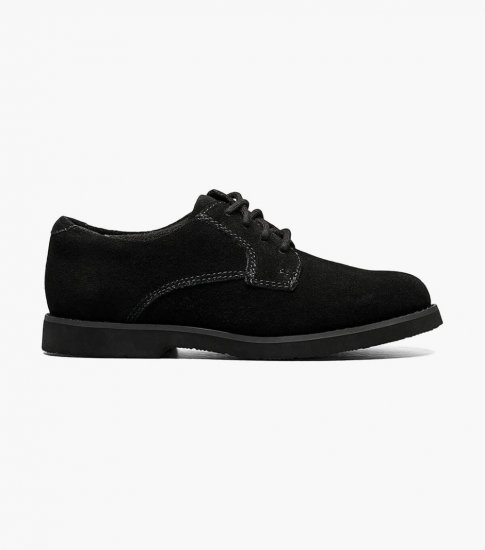 Florsheim Kearny Jr. Boys Plain Toe Oxford - Black - Click Image to Close