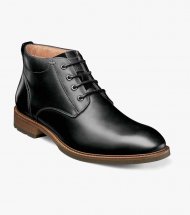 Florsheim Men's Lodge Plain Toe Chukka Boot - Black CH