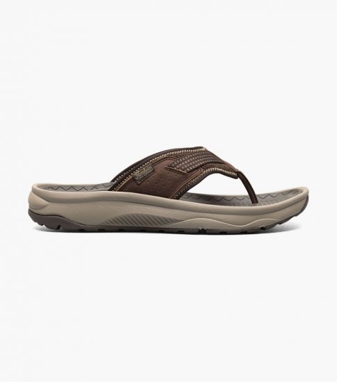 Florsheim Men's Tread Lite Thong Sandal - Brown CH - Click Image to Close