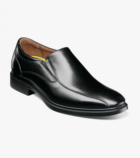 Florsheim Men's Forecast Waterproof Bike Toe Slip On - Black - Click Image to Close