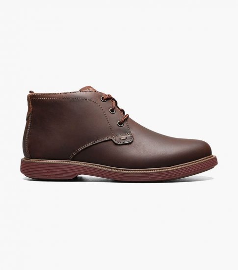 Florsheim Supacush Jr. Boys Plain Toe Chukka Boot - Brown CH - Click Image to Close