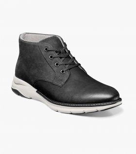 Florsheim Men's Frenzi Plain Toe Chukka Boot - Black Nubuck