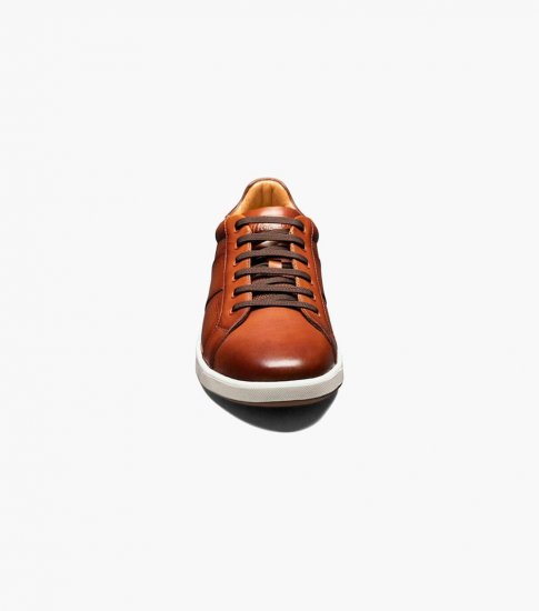 Florsheim Men's Crossover Lace To Toe Sneaker - Cognac - Click Image to Close