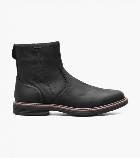 Florsheim Men's Norwalk Plain Toe Side Zip Boot - Black CH - Click Image to Close