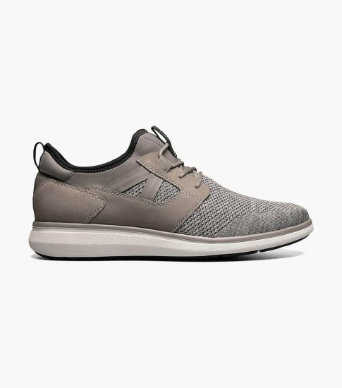 Florsheim Men's Venture Knit Plain Toe Lace Up Sneaker - Gray - Click Image to Close