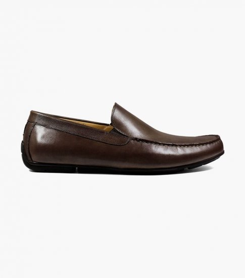 Florsheim Men's Dubino Moc Toe Venetian Slip On - Brown - Click Image to Close