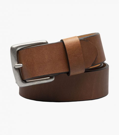 Florsheim Berra Genuine Leather Belt - Tan - Click Image to Close