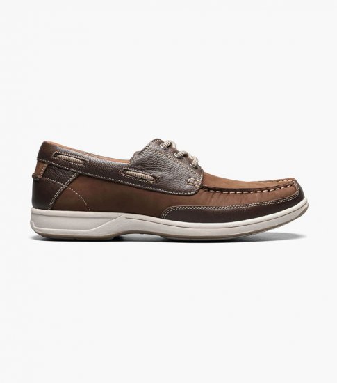 Florsheim Men's Lakeside Moc Toe Oxford - Brown - Click Image to Close