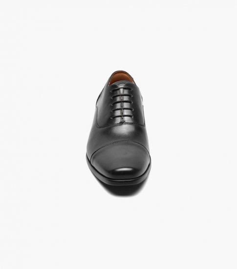 Florsheim Men's Postino Cap Toe Balmoral Oxford - Black Smooth - Click Image to Close