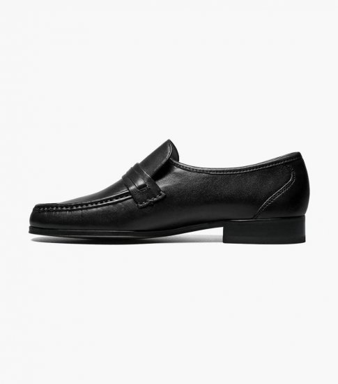 Florsheim Men's Como Moc Toe Bit Loafer - Black - Click Image to Close