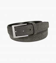 Florsheim Lucky Genuine Suede Belt - Gray