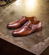 Florsheim Men's Sorrento Plain Toe Single Monk Strap - Cognac