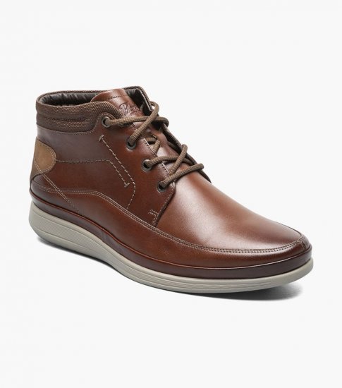 Florsheim Men's Saul Plain Toe Chukka Boot - Cognac - Click Image to Close