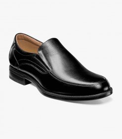 Florsheim Men's Midtown Moc Toe Slip On - Black Florsheim Men's Midtown Moc Toe Slip On - Black
