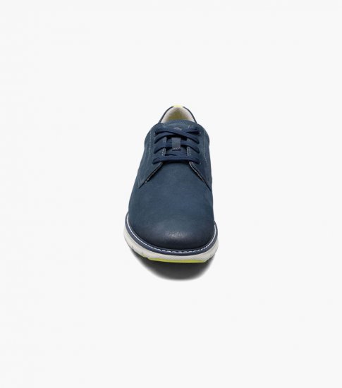 Florsheim Men's Frenzi Plain Toe Oxford - Navy Nubuck - Click Image to Close