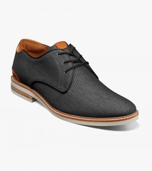 Florsheim Men's Highland Canvas Plain Toe Oxford - Black