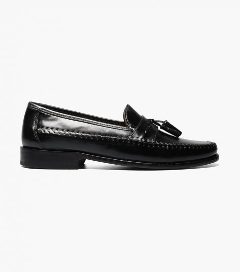 Florsheim Men's Pazzano Moc Toe Tassel Slip On - Black - Click Image to Close