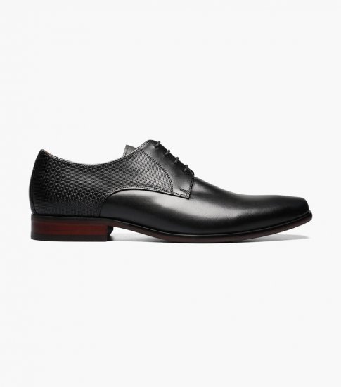 Florsheim Men's Postino Plain Toe Oxford - Black - Click Image to Close