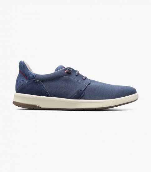 Florsheim Men's Crossover Canvas Plain Toe Slip On - Navy - Click Image to Close