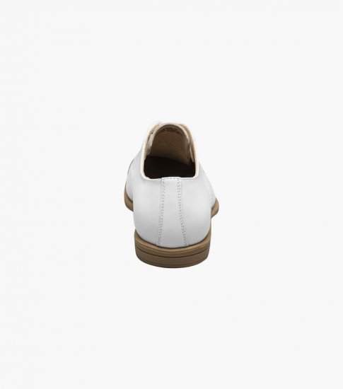 Florsheim Reveal Jr. Boys Cap Toe Oxford - White - Click Image to Close